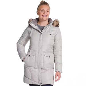EDDIE BAUER Lodge Cascadian Faux-Fur Hood Down Parka